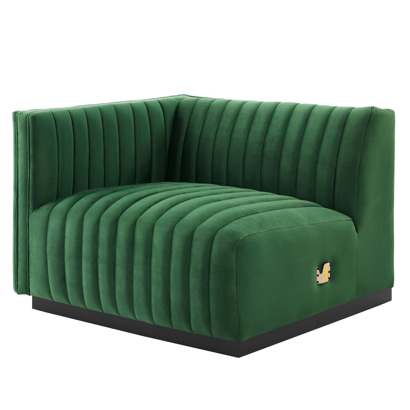 Conjure 5-Piece Channel Tufted Performance Velvet Sectional by Modway