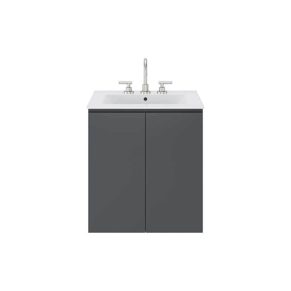Bryn 24" Wall-Mount Bathroom Vanity by Modway