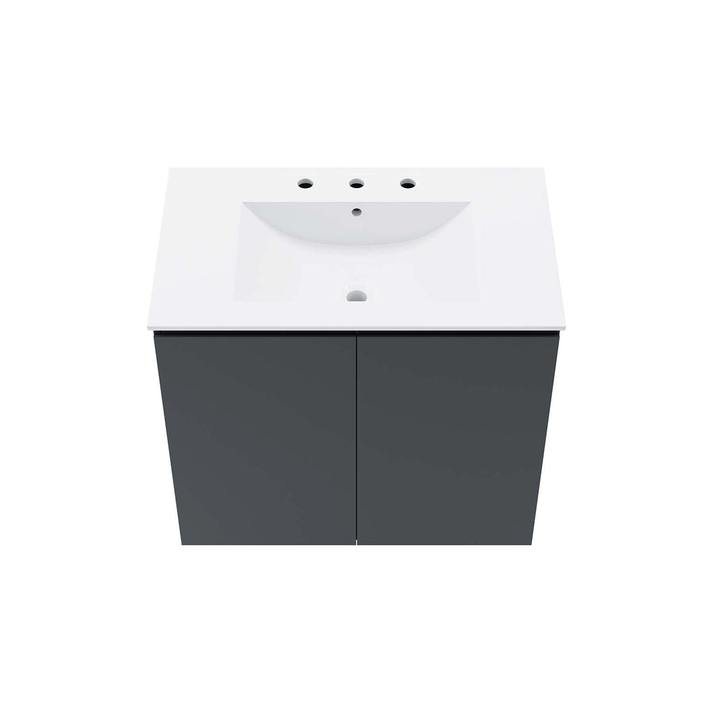 Bryn 30" Wall-Mount Bathroom Vanity by Modway