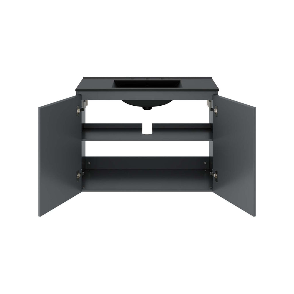 Bryn 36" Wall-Mount Bathroom Vanity by Modway