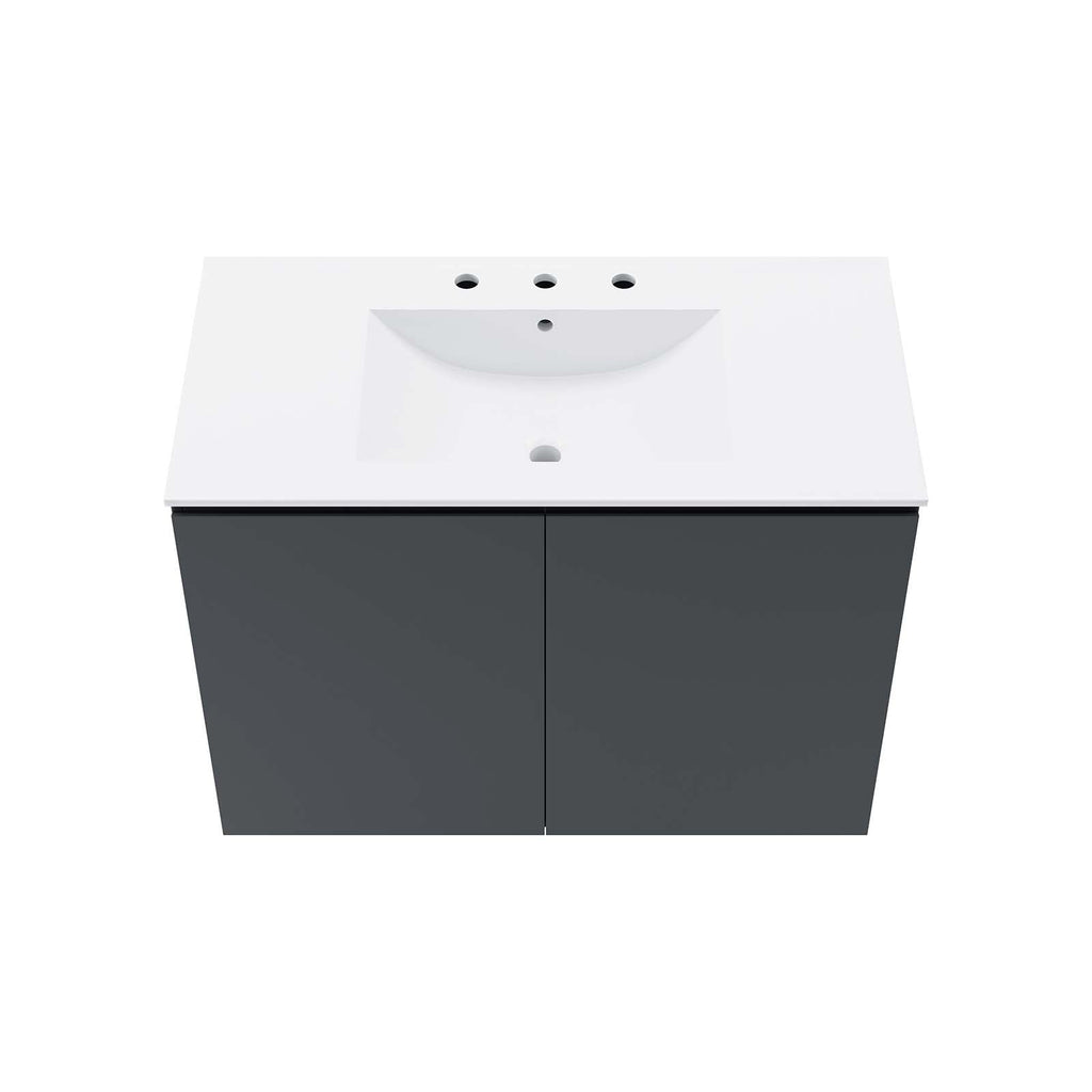Bryn 36" Wall-Mount Bathroom Vanity by Modway