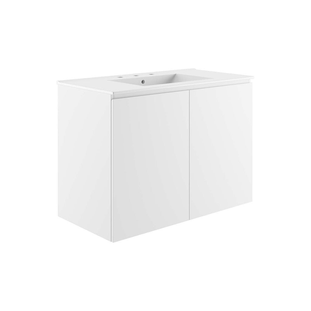 Bryn 36" Wall-Mount Bathroom Vanity by Modway