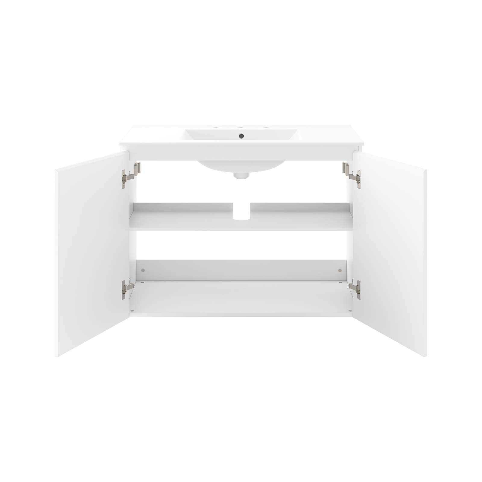 Bryn 36" Wall-Mount Bathroom Vanity by Modway