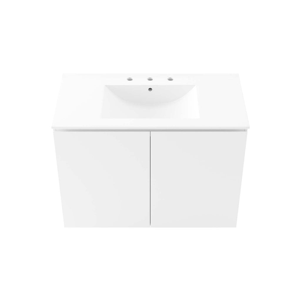 Bryn 36" Wall-Mount Bathroom Vanity by Modway