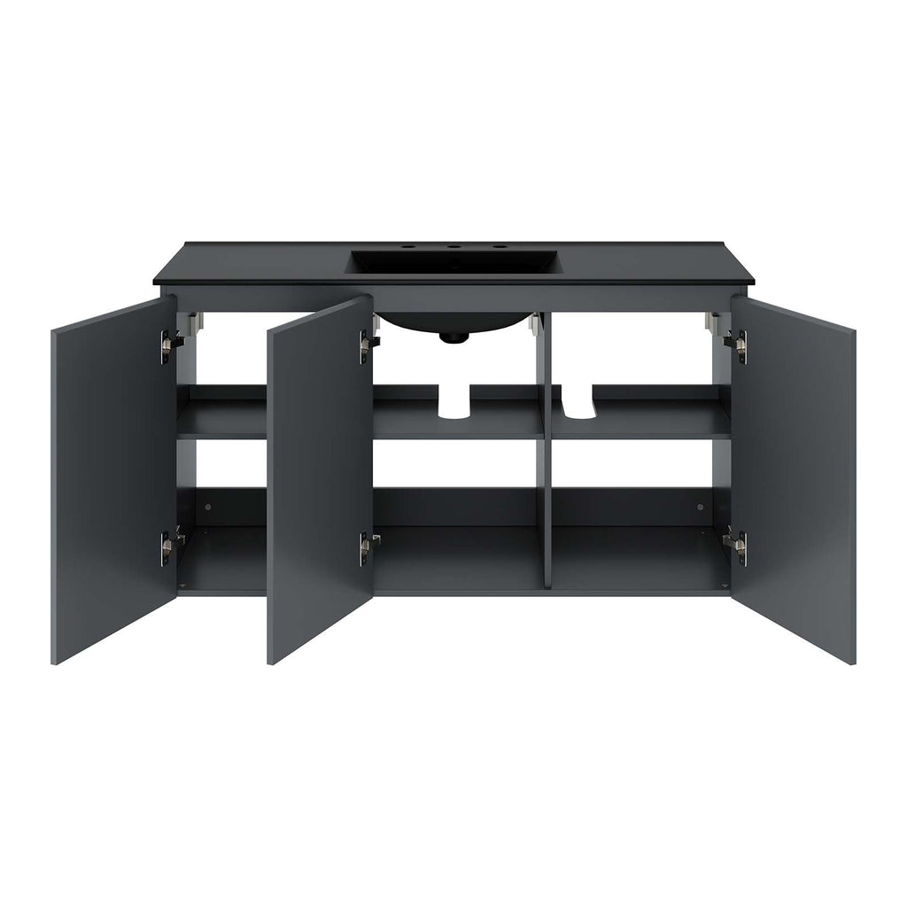 Bryn 48" Wall-Mount Bathroom Vanity by Modway