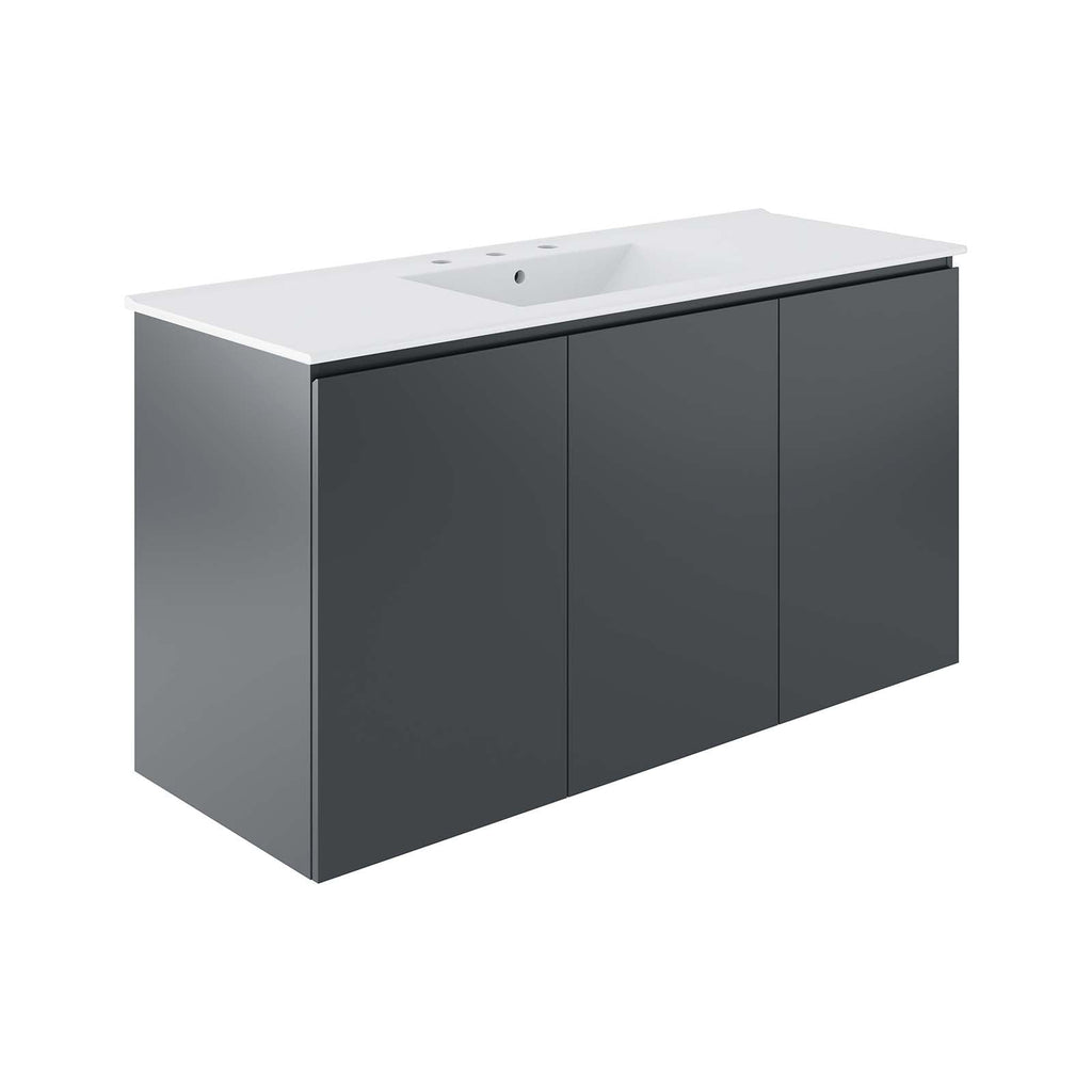 Bryn 48" Wall-Mount Bathroom Vanity by Modway