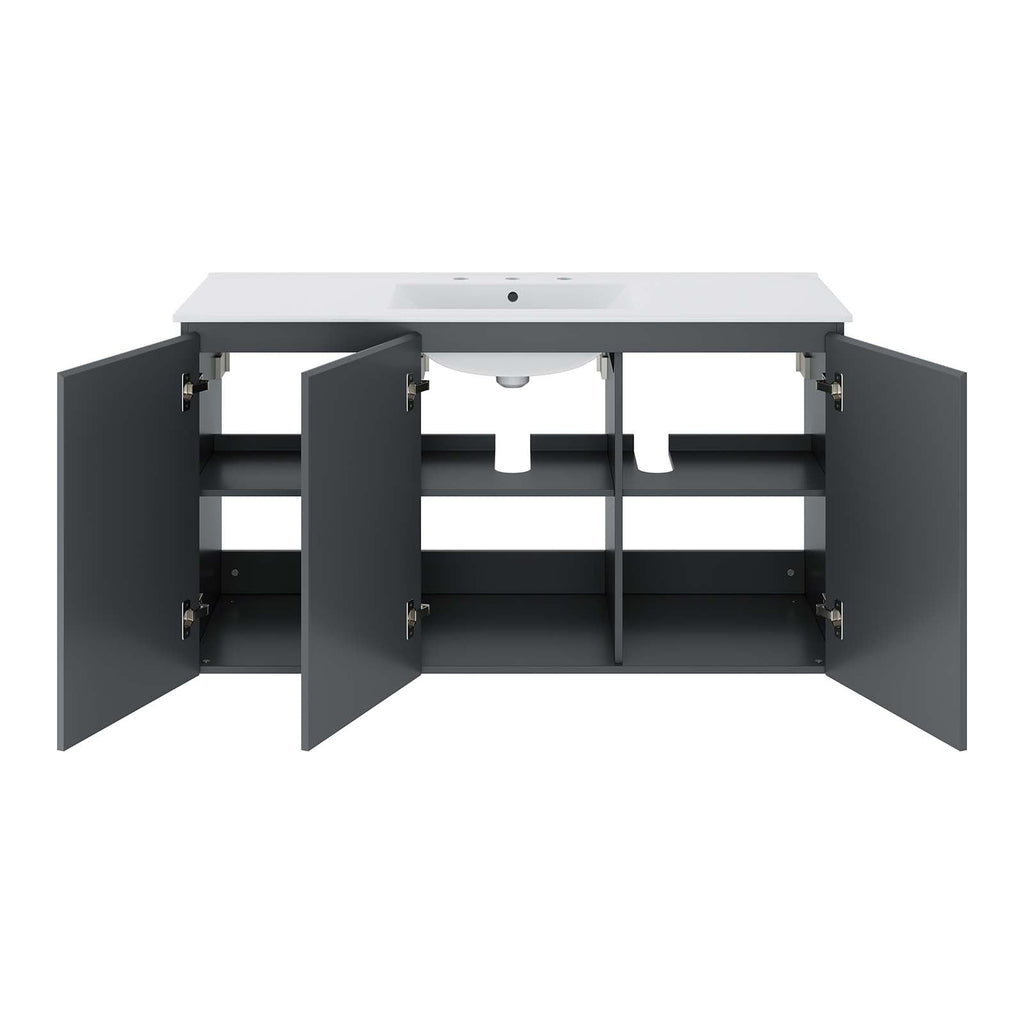 Bryn 48" Wall-Mount Bathroom Vanity by Modway