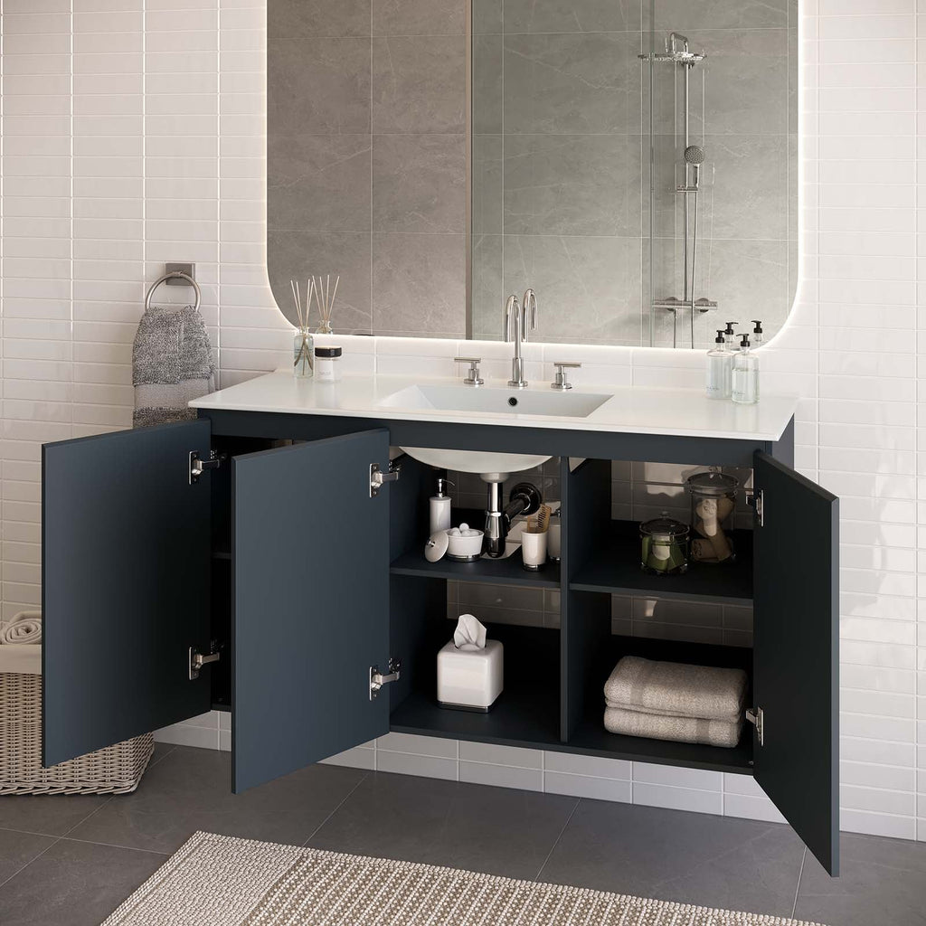 Bryn 48" Wall-Mount Bathroom Vanity by Modway