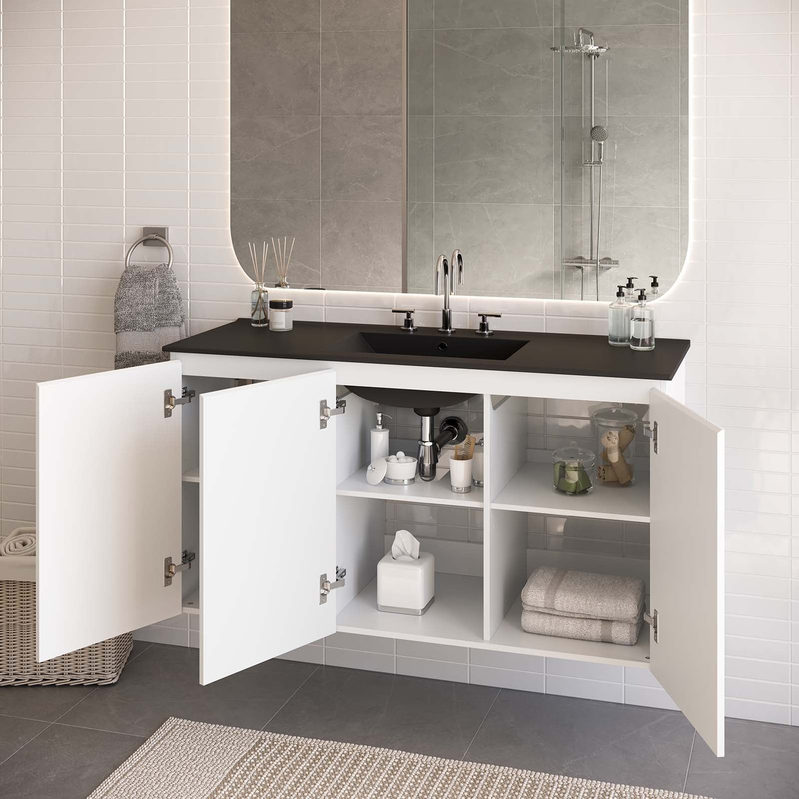 Bryn 48" Wall-Mount Bathroom Vanity by Modway