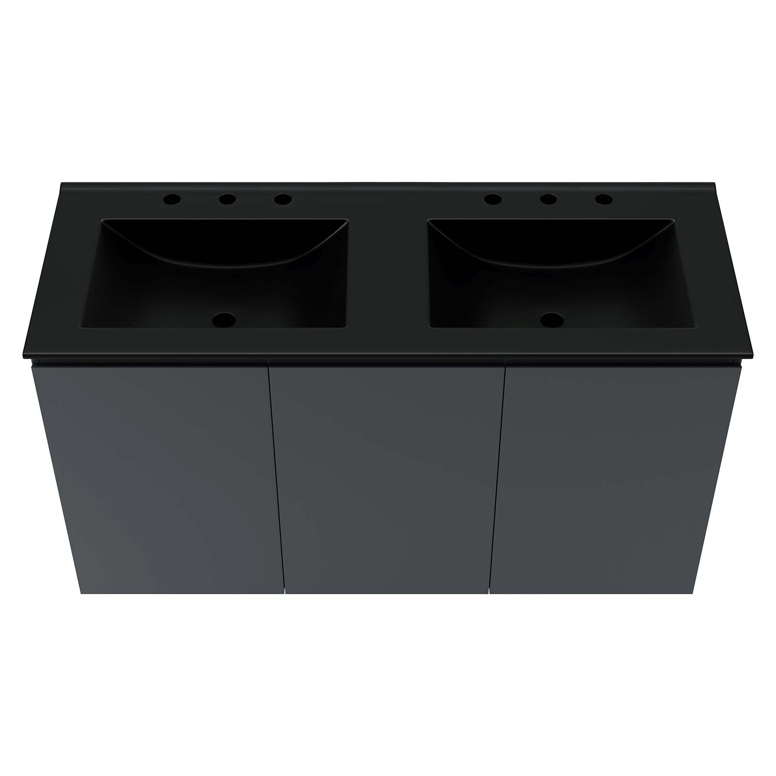 Bryn 48" Wall-Mount Double Sink Bathroom Vanity by Modway