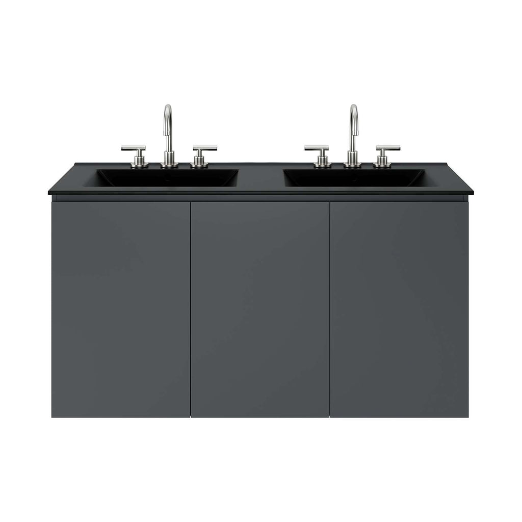 Bryn 48" Wall-Mount Double Sink Bathroom Vanity by Modway