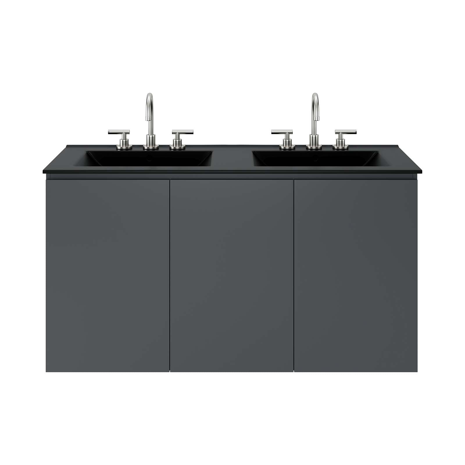 Bryn 48" Wall-Mount Double Sink Bathroom Vanity by Modway