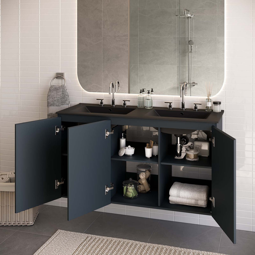 Bryn 48" Wall-Mount Double Sink Bathroom Vanity by Modway