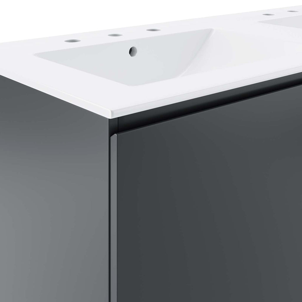 Bryn 48" Wall-Mount Double Sink Bathroom Vanity by Modway