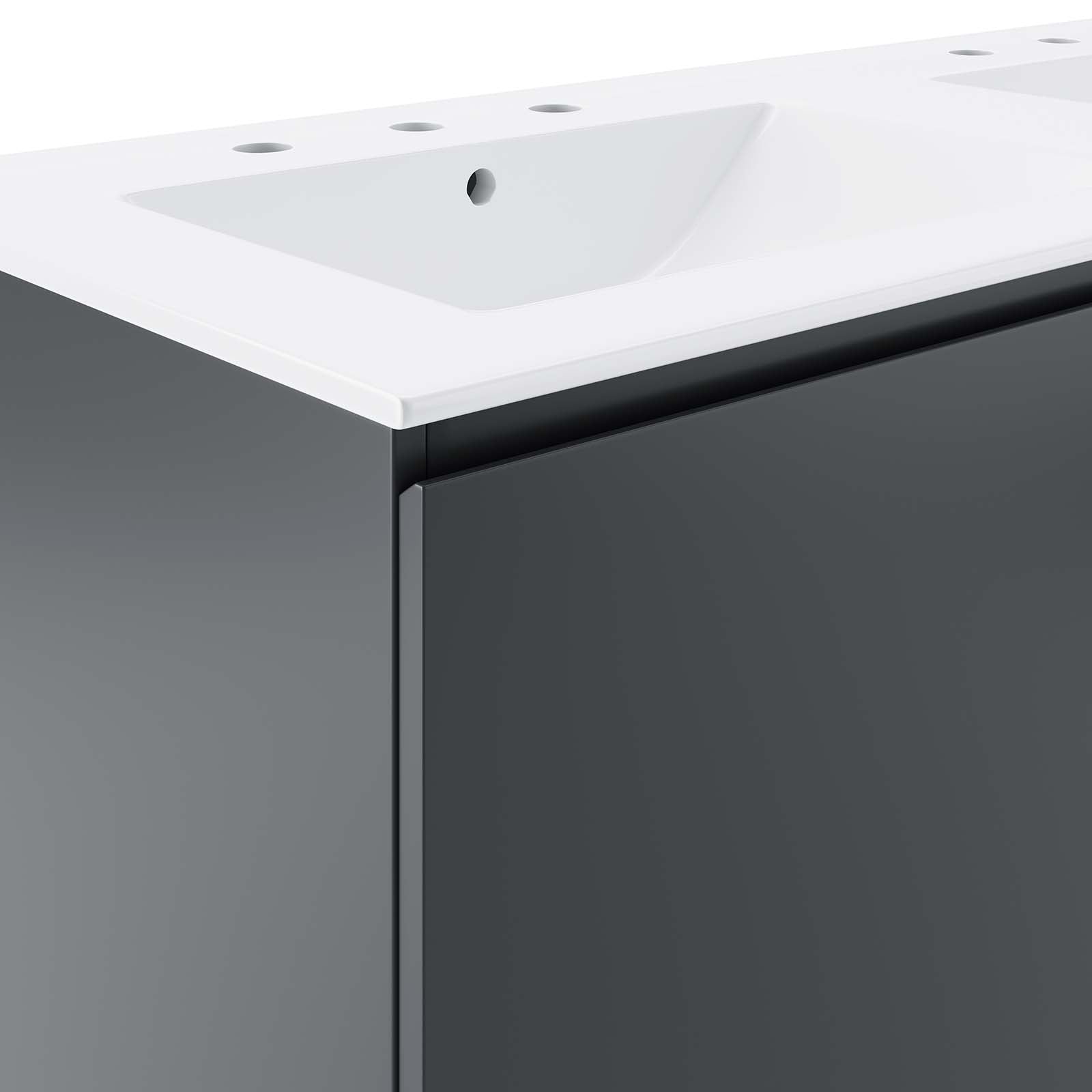 Bryn 48" Wall-Mount Double Sink Bathroom Vanity by Modway