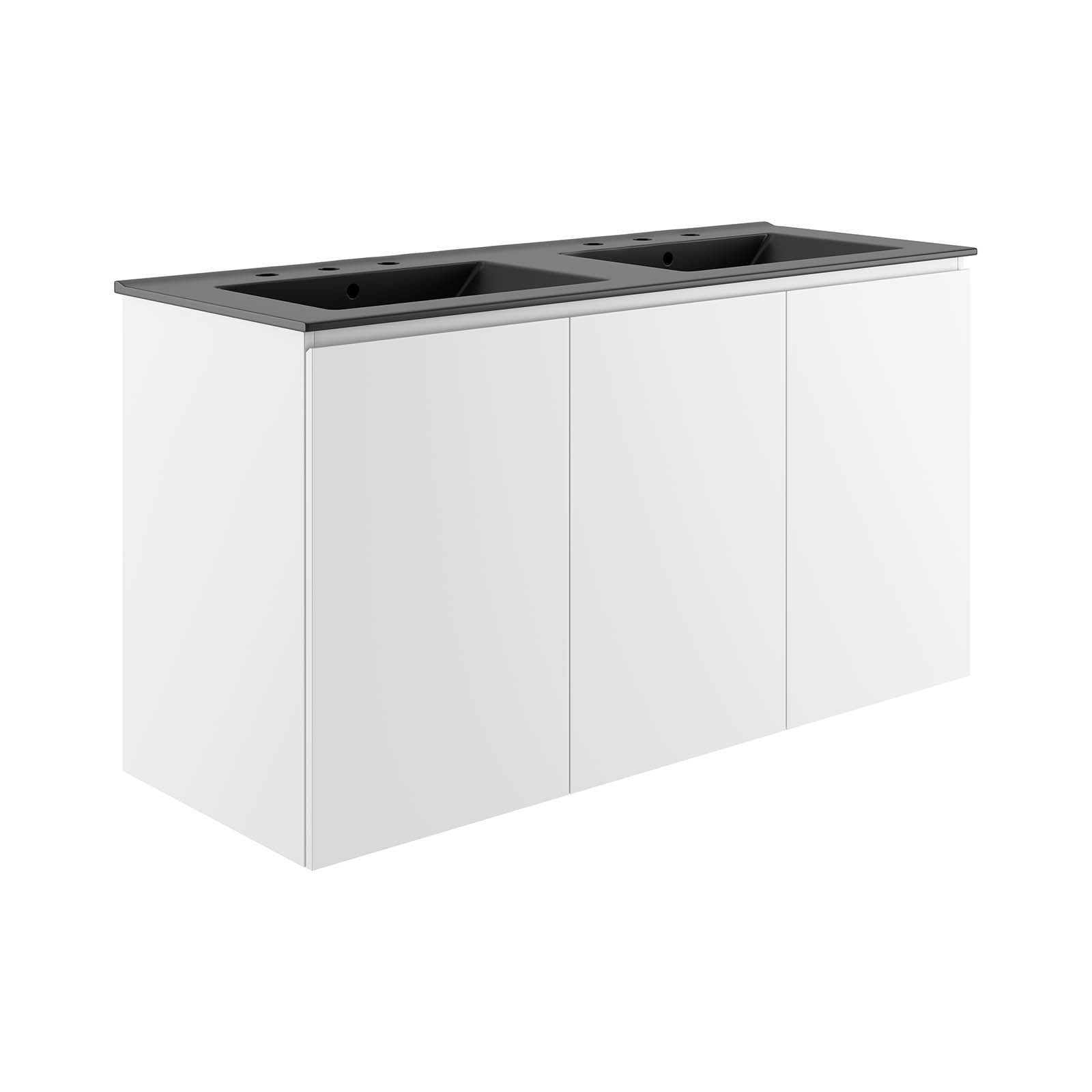 Bryn 48" Wall-Mount Double Sink Bathroom Vanity by Modway