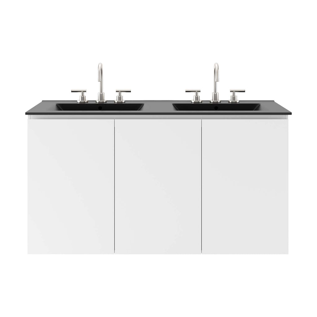 Bryn 48" Wall-Mount Double Sink Bathroom Vanity by Modway