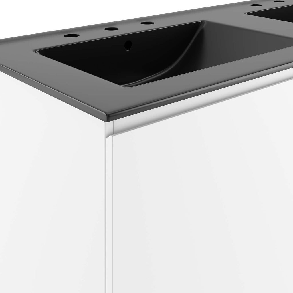 Bryn 48" Wall-Mount Double Sink Bathroom Vanity by Modway