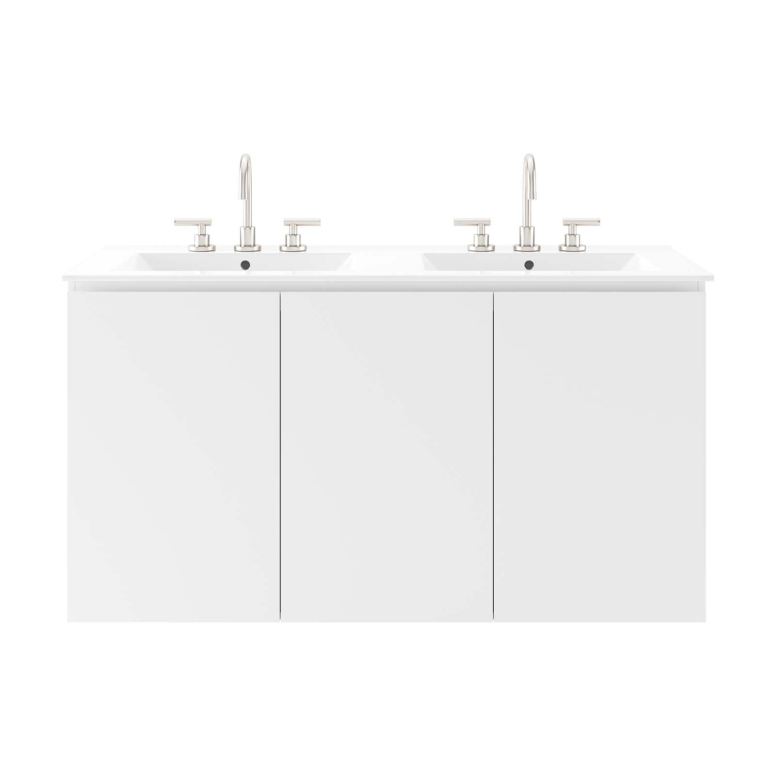 Bryn 48" Wall-Mount Double Sink Bathroom Vanity by Modway