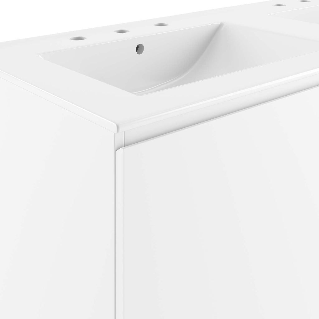 Bryn 48" Wall-Mount Double Sink Bathroom Vanity by Modway