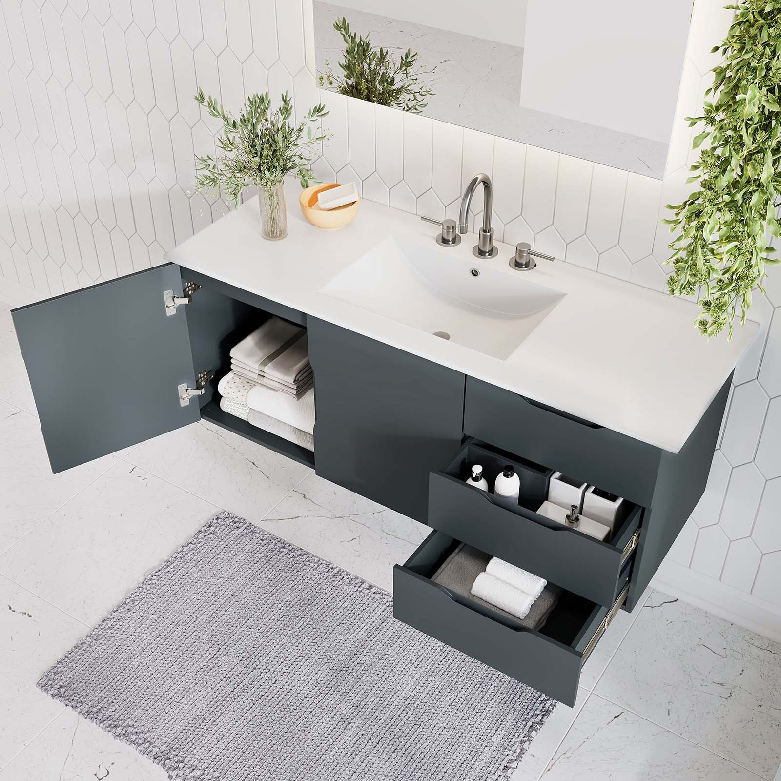 Vitality 48" Single Sink Bathroom Vanity by Modway
