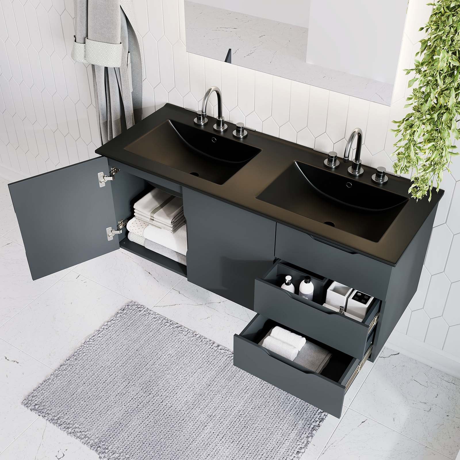 Vitality 48" Double Sink Bathroom Vanity by Modway