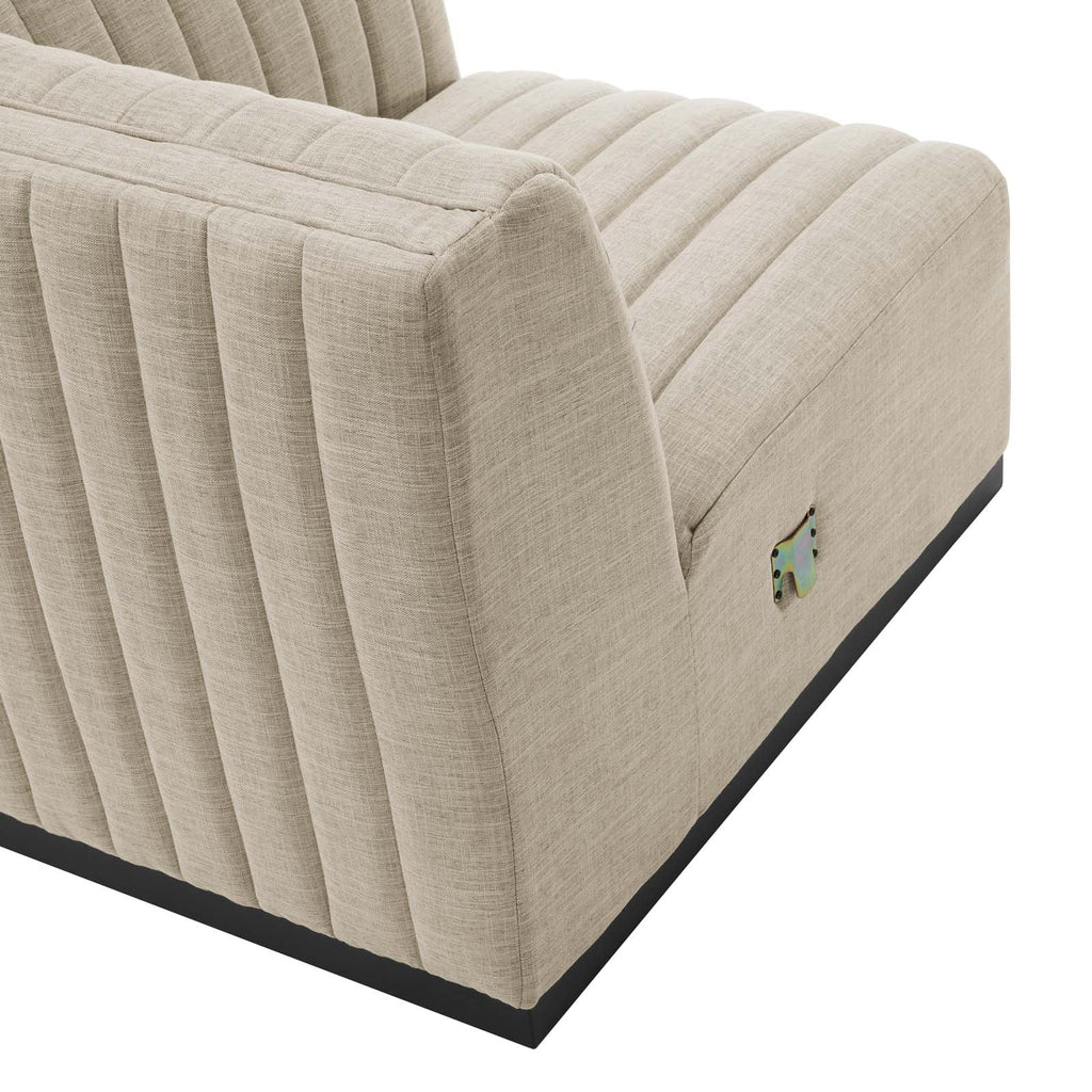 Conjure 6-Piece Channel Tufted Upholstered Fabric Sectional Sofa by Modway