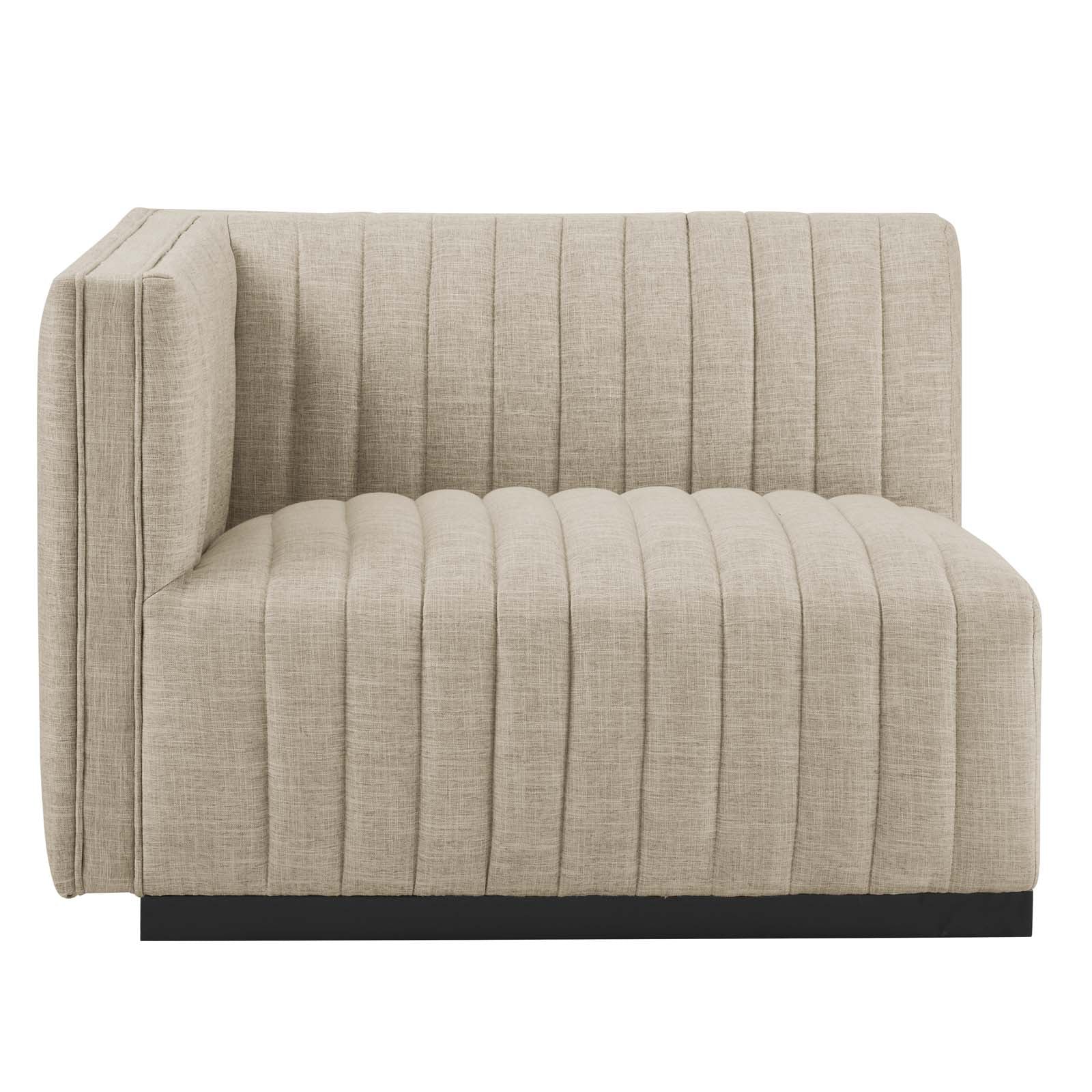 Conjure 6-Piece Channel Tufted Upholstered Fabric Sectional Sofa by Modway