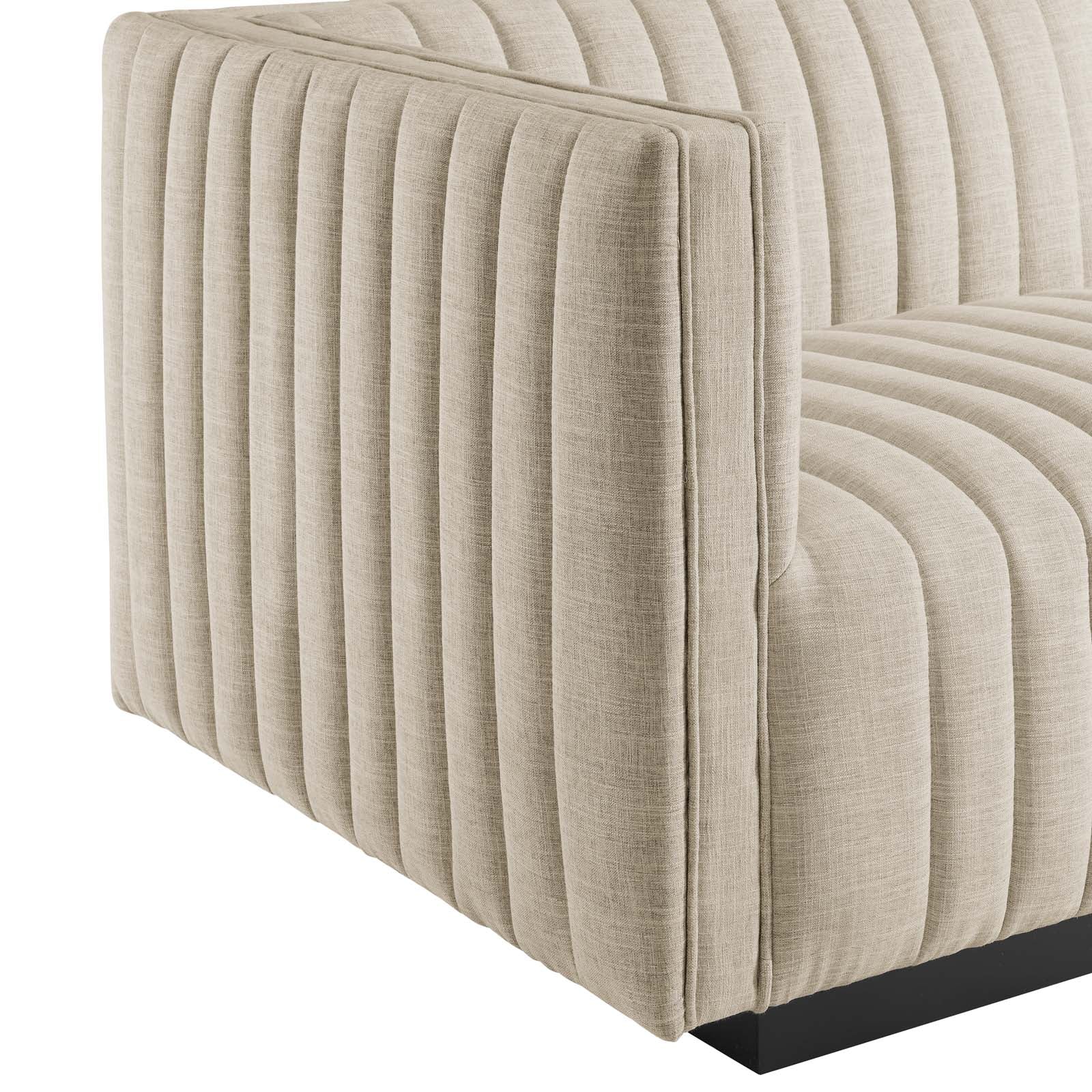 Conjure 6-Piece Channel Tufted Upholstered Fabric Sectional Sofa by Modway
