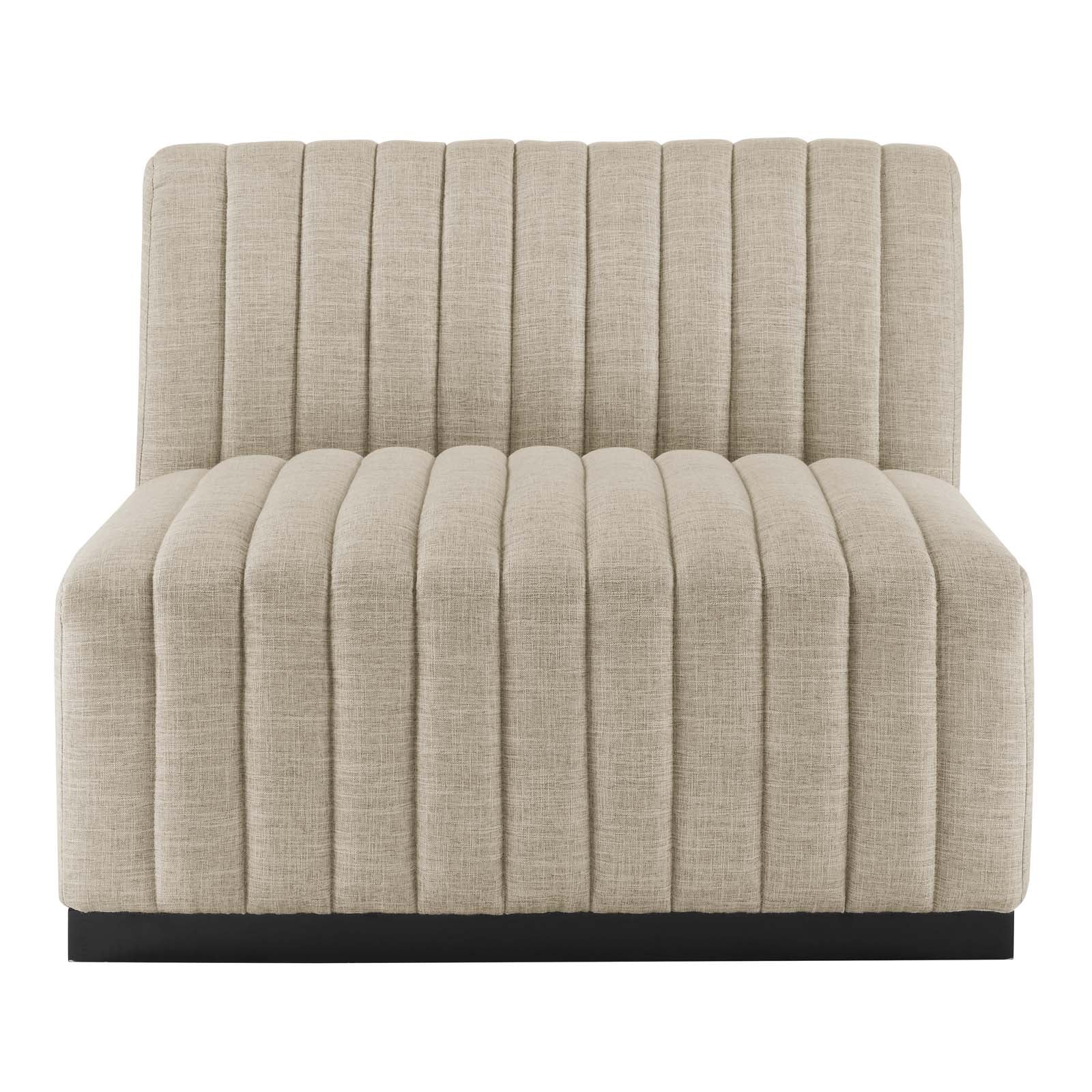 Conjure 6-Piece Channel Tufted Upholstered Fabric Sectional Sofa by Modway