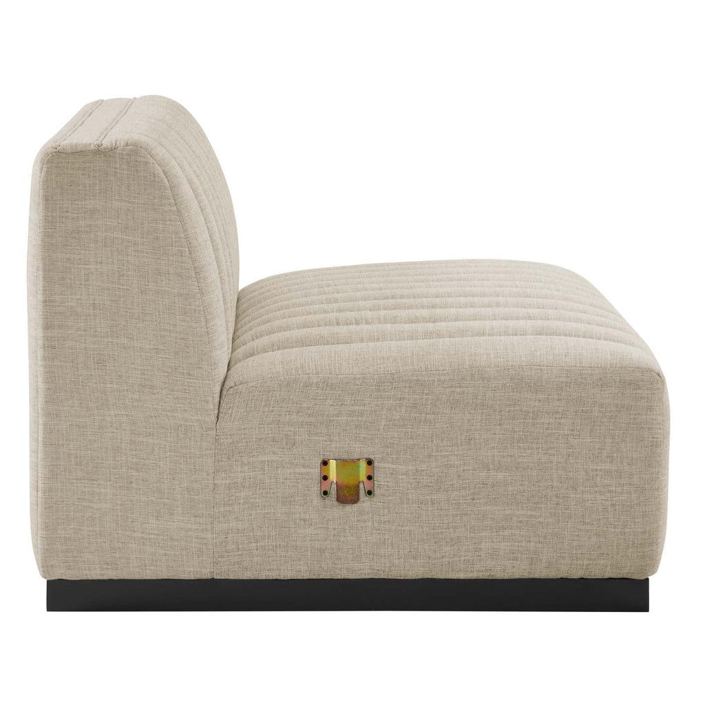 Conjure 5-Piece Channel Tufted Upholstered Fabric L-Shaped Sectional by Modway