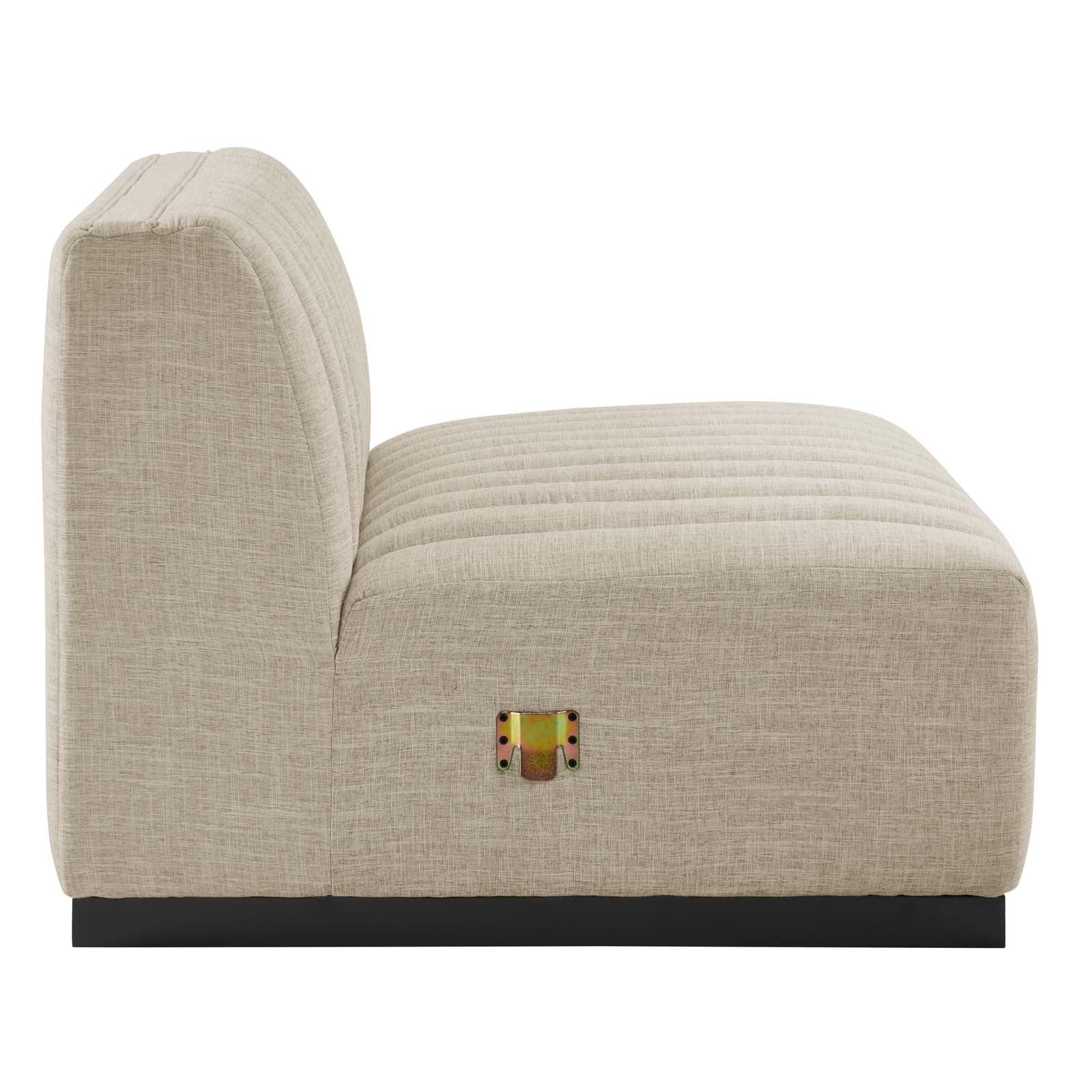 Conjure 5-Piece Channel Tufted Upholstered Fabric L-Shaped Sectional by Modway