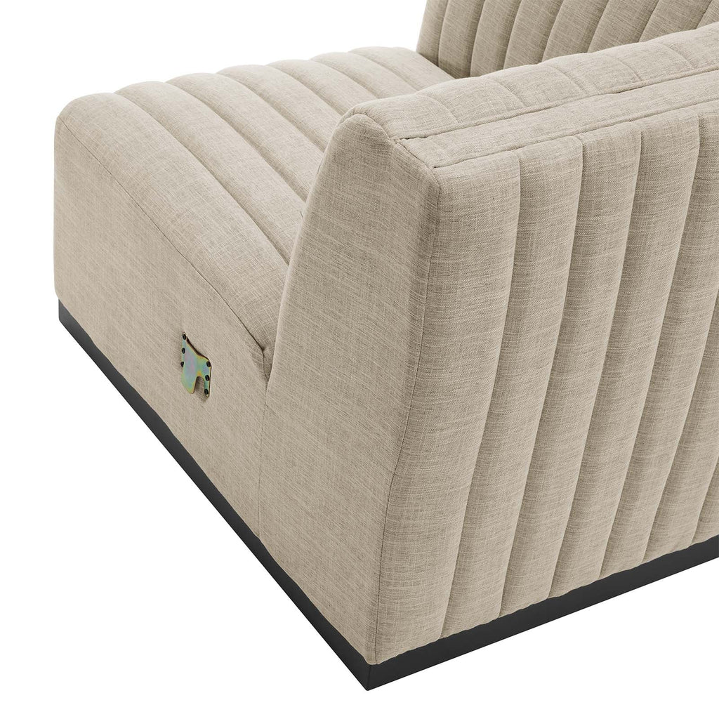 Conjure 6-Piece Channel Tufted Upholstered Fabric U-Shaped Sectional by Modway