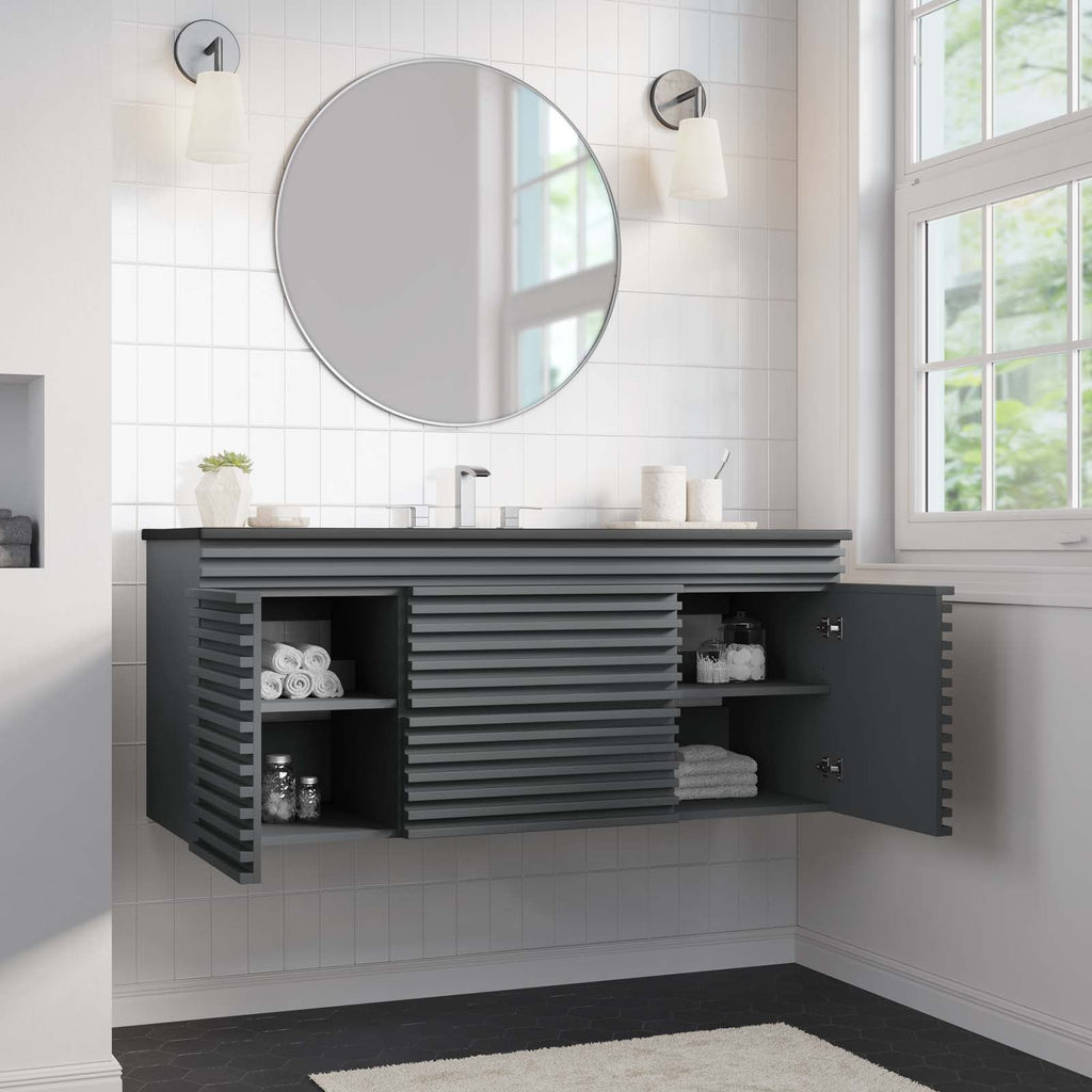 Render 48" Wall-Mount Bathroom Vanity by Modway