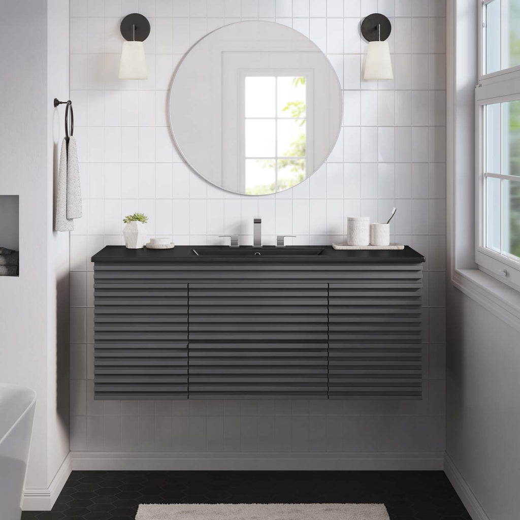 Render 48" Wall-Mount Bathroom Vanity by Modway