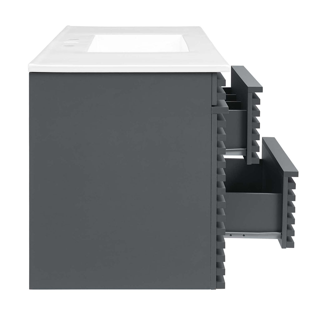 Render 48" Wall-Mount Bathroom Vanity by Modway