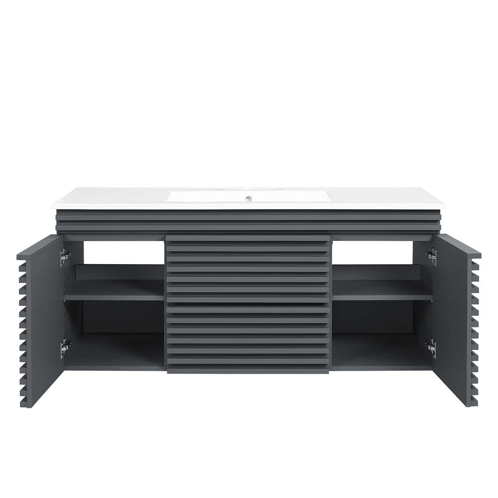 Render 48" Wall-Mount Bathroom Vanity by Modway