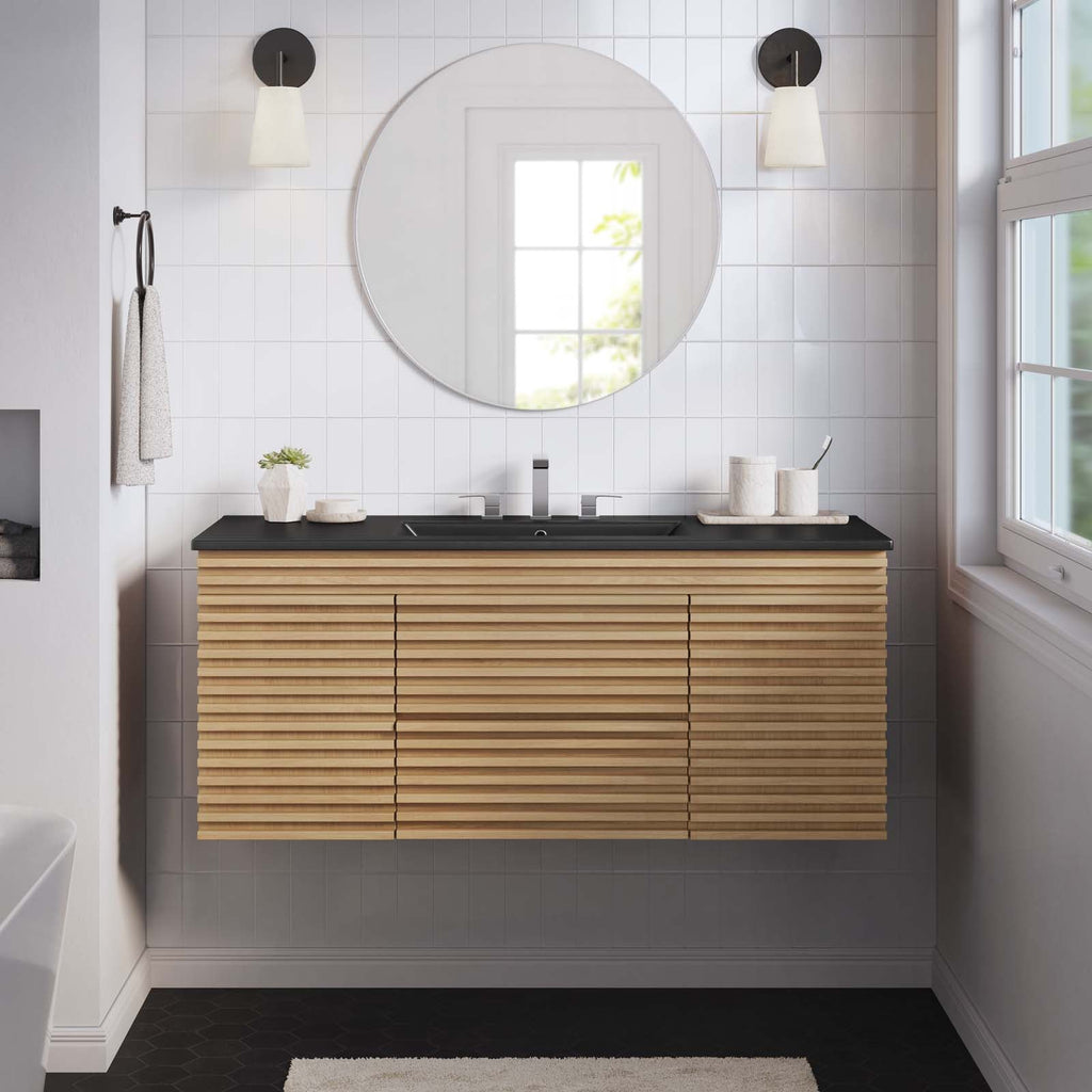 Render 48" Wall-Mount Bathroom Vanity by Modway