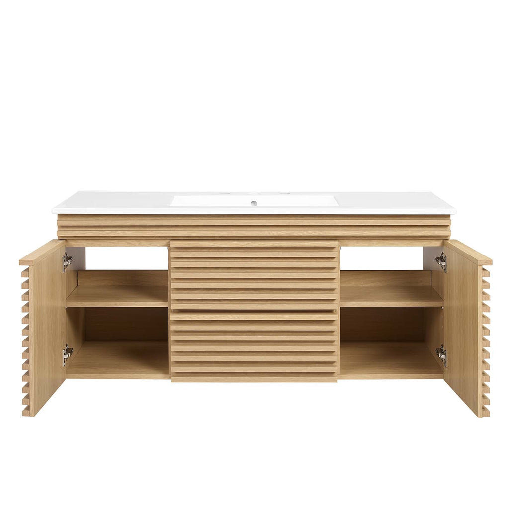 Render 48" Wall-Mount Bathroom Vanity by Modway