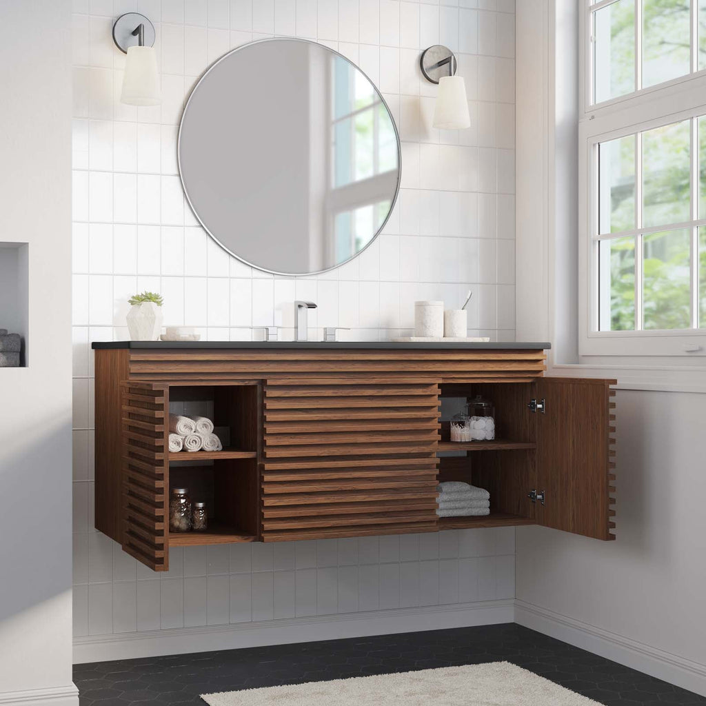 Render 48" Wall-Mount Bathroom Vanity by Modway