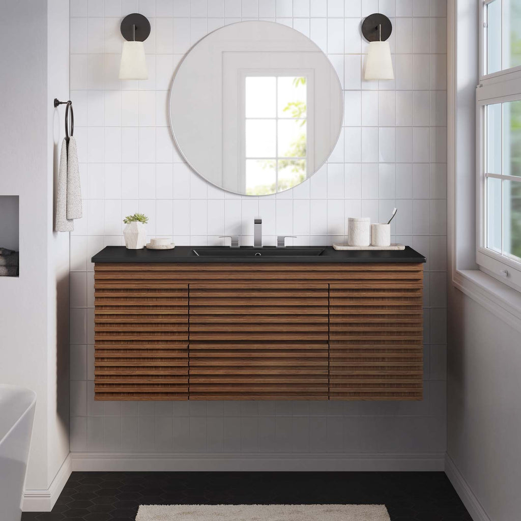 Render 48" Wall-Mount Bathroom Vanity by Modway