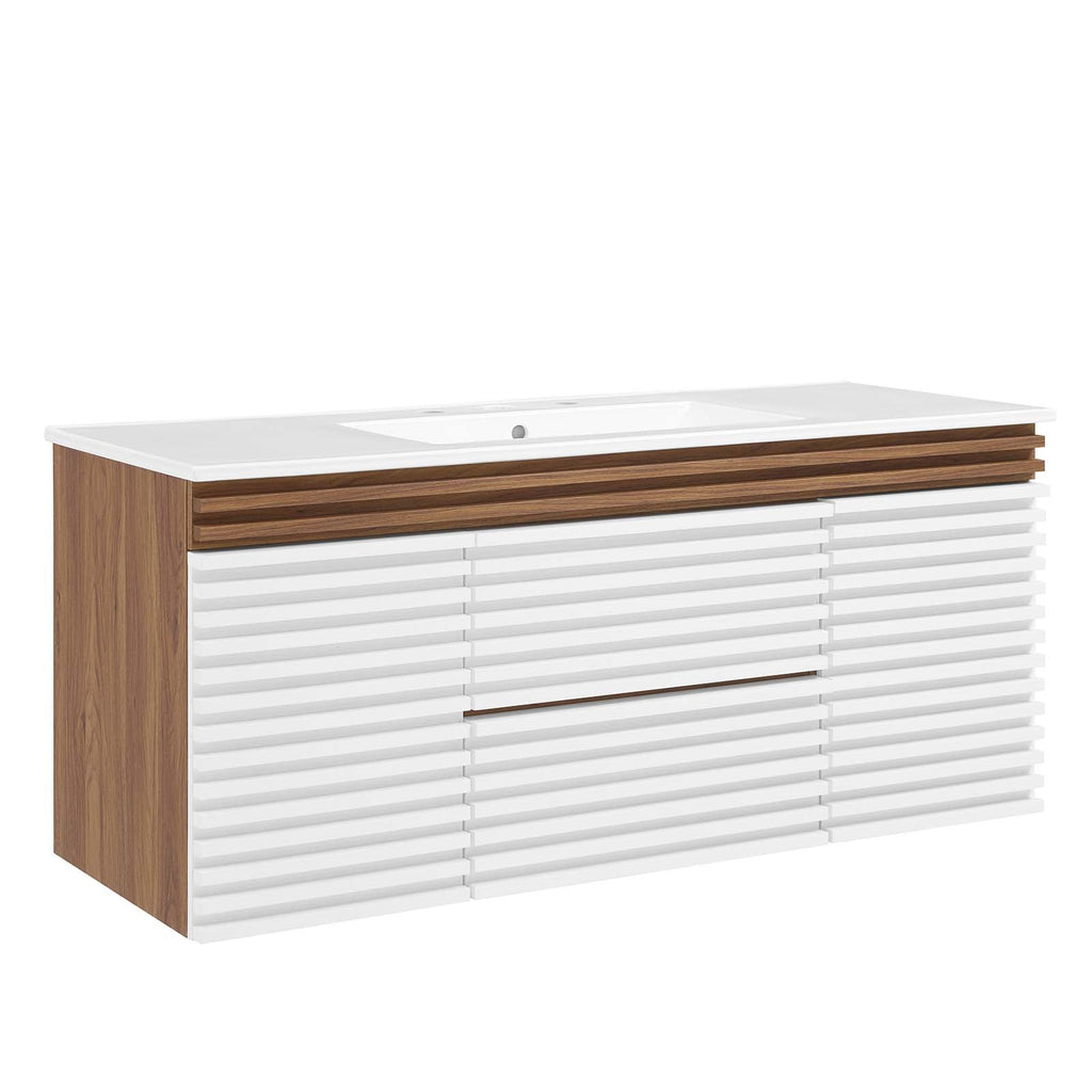 Render 48" Wall-Mount Bathroom Vanity by Modway