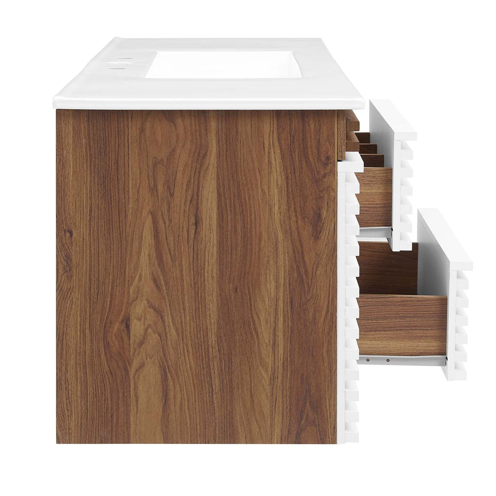 Render 48" Wall-Mount Bathroom Vanity by Modway