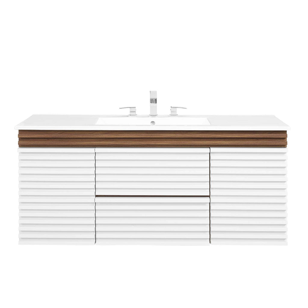 Render 48" Wall-Mount Bathroom Vanity by Modway