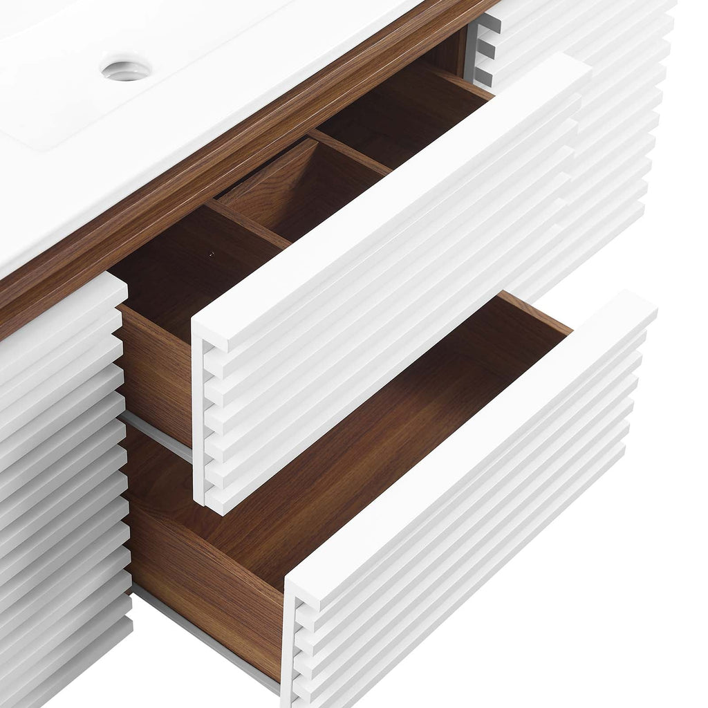 Render 48" Wall-Mount Bathroom Vanity by Modway