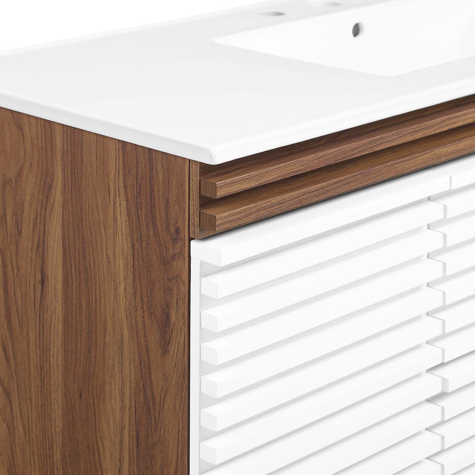 Render 48" Wall-Mount Bathroom Vanity by Modway