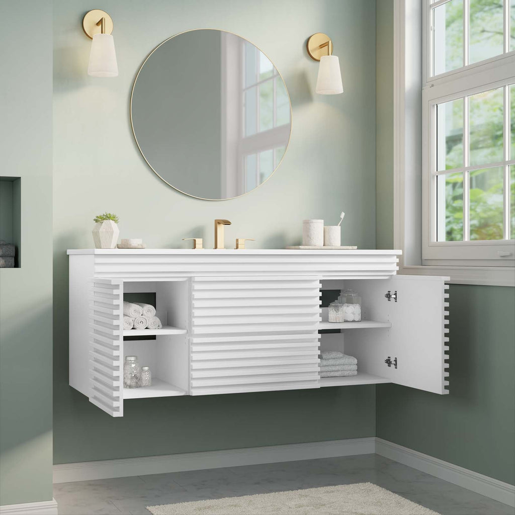 Render 48" Wall-Mount Bathroom Vanity by Modway