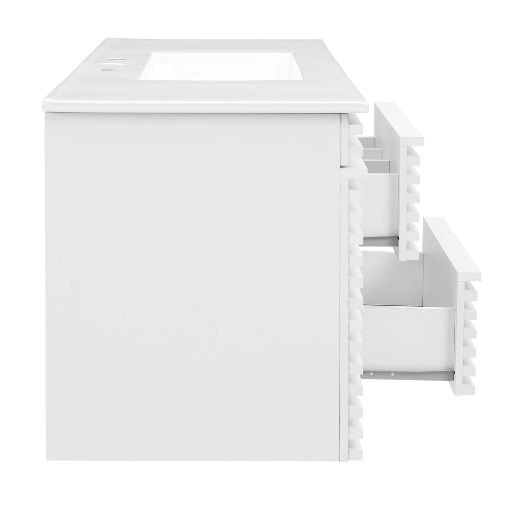 Render 48" Wall-Mount Bathroom Vanity by Modway
