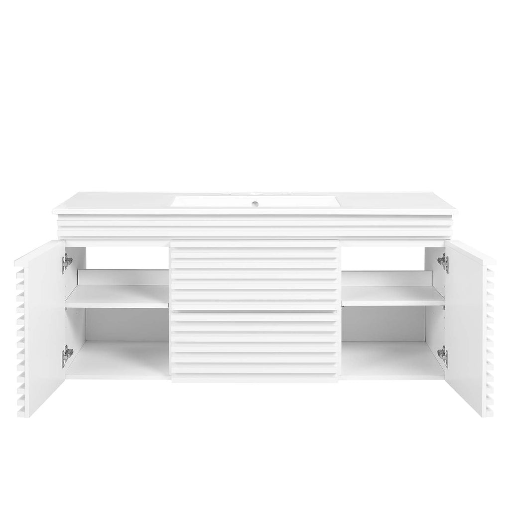 Render 48" Wall-Mount Bathroom Vanity by Modway
