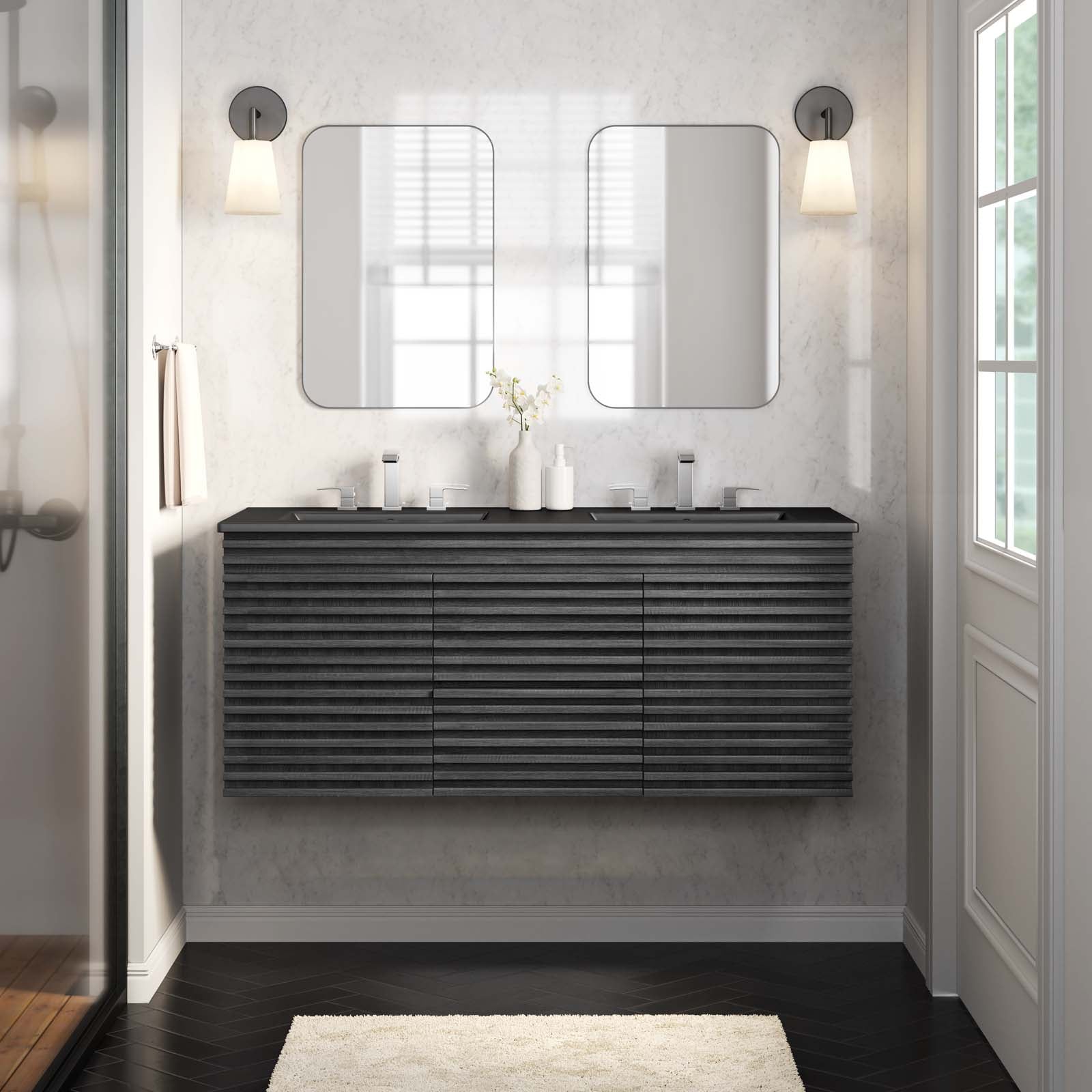 Render 48" Wall-Mount Bathroom Vanity by Modway